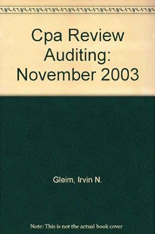 cpa review auditing november 2003 1st edition irvin n gleim 1581942869, 978-1581942866