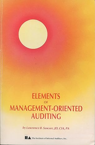 elements of management oriented auditing 1st edition lawrence b sawyer 0894131095, 978-0894131097