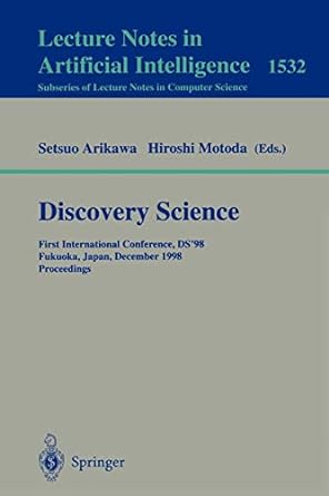 discovery science first international conference ds 98 fukuoka japan december 14  1998 proceedings 1998