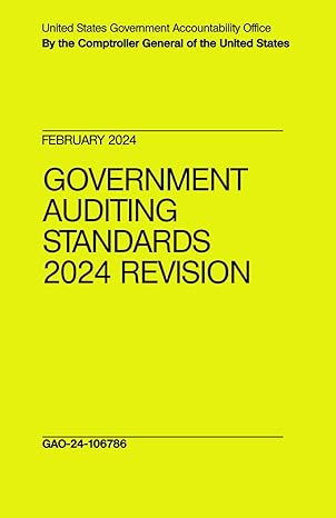 government auditing standards 2024 revision pocket size large text 1st edition united states government