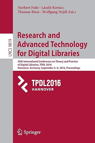 research and advanced technology for digital libraries 20th international conference on theory and practice