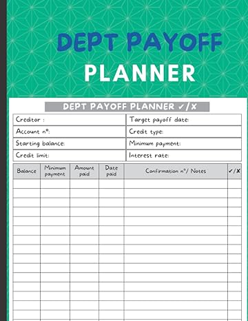 debt playoff planner easy debt payoff tracker for personal and professional use 1st edition mayma hazem