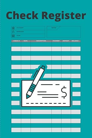 check register check book notepad 6x9 for recording check payment and deposit transactions suitable for