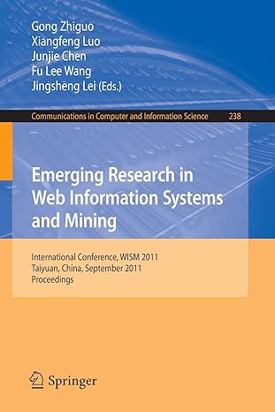 emerging research in web information systems and mining international conference wism 2011 taiyuan china