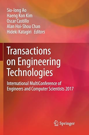 transactions on engineering technologies international multiconference of engineers and computer scientists