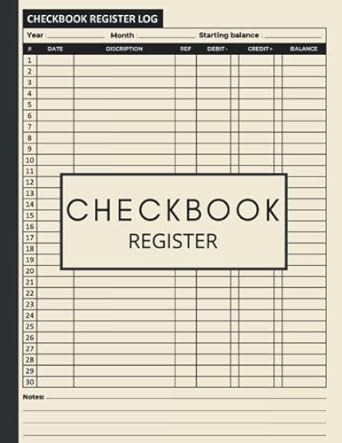 checkbook register checkbook transaction register for small business and personal use to track all your