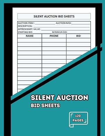 silent auction bid sheets large size fundraising event planner auction bidding sheets cards charity event