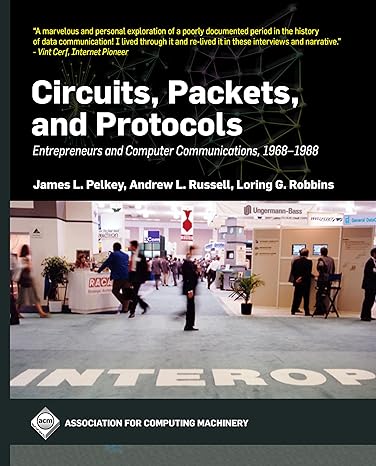 circuits packets and protocols entrepreneurs and computer communications 1968 1988 1st edition james l pelkey