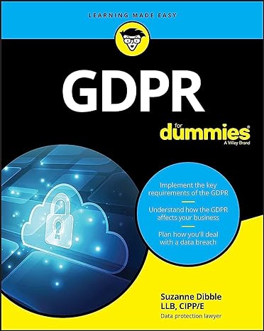 gdpr for dummies 1st edition suzanne dibble 1119546095, 978-1119546092