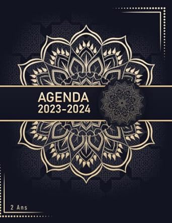 agenda 2 ans 2023 2024 2 ans 24 mois janvier 2023 a decembre 2024 agenda mensuel francais avec agenda elegant