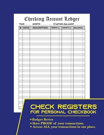 check registers for personal checkbook budget better have proof of all your transactions access all your