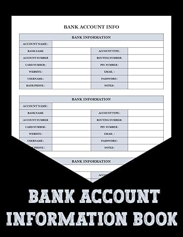bank account information book track your bank account information with the bank account information book the