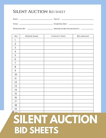 silent auction bid sheets transform your fundraising efforts with strategically designed bid forms and