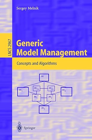 generic model management concepts and algorithms 1st edition sergey melnik 3540219803, 978-3540219804