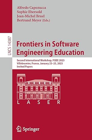 frontiers in software engineering education second international workshop fisee 2023 villebrumier france