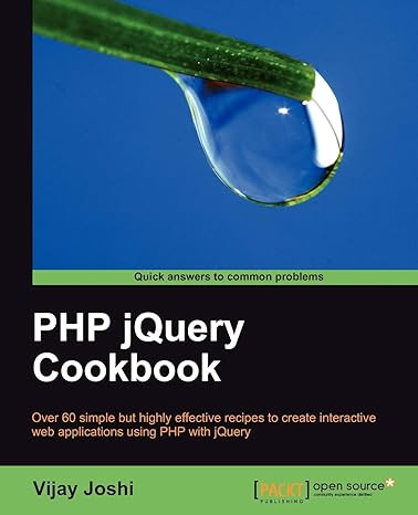 php jquery cookbook 1st edition vijay joshi 1849512744, 978-1849512749