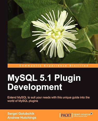 mysql 5 1 plugin development 1st edition sergei golubchik ,andrew hutchings 1849510601, 978-1849510608