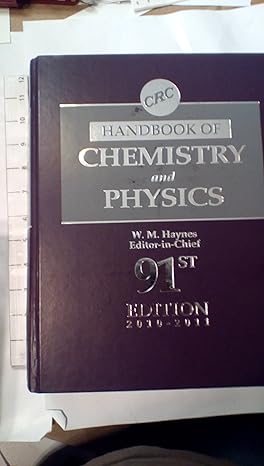 crc handbook of chemistry and physics 91st edition william m haynes 1439820775, 978-1439820773