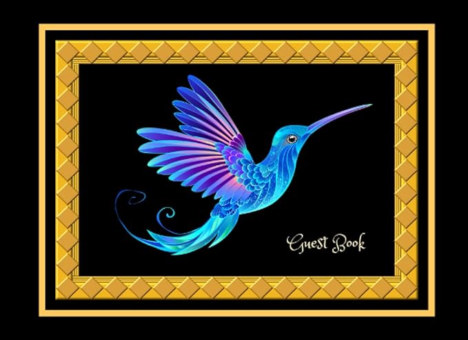 funeral guest book for memorial service hummingbird celebration of life in loving memory sympathy and