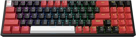 redragon k628 pro 75 3 mode wireless rgb gaming keyboard 78 keys hot swappable compact mechanical keyboard