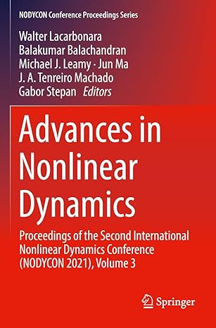 advances in nonlinear dynamics proceedings of the second international nonlinear dynamics conference volume 3