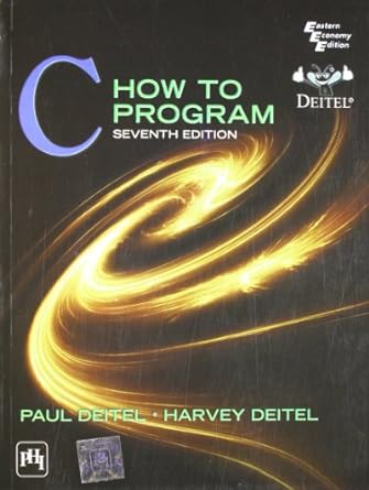 c how to programe 7/ed 7th edition deitel 8120348273, 978-8120348271