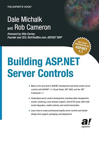 building asp net server controls 1st edition dale michalk ,rob cameron 1590591402, 978-1590591406