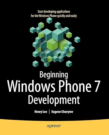 beginning windows phone 7 development 1st edition henry lee ,eugene chuvyrov 1430232161, 978-1430232162