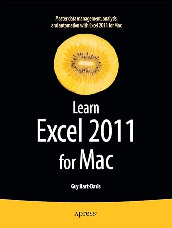 learn excel 2011 for mac 1st edition guy hart-davis 1430235217, 978-1430235217