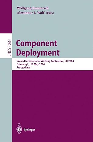 component deployment second international working conference cd 2004 edinburgh uk may 20 21 2004 proceedings