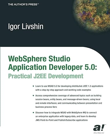 websphere studio application developer 5 0 1st edition igor livshin 1590591208, 978-1590591208