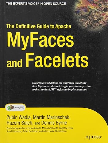 the definitive guide to apache myfaces and facelets 1st edition zubin wadia ,martin marinschek ,hazem saleh