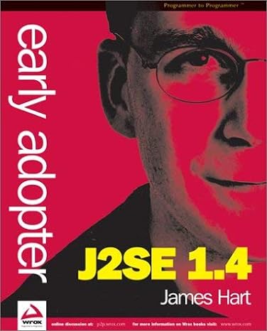 early adopter j2se 1 4 1st edition james hart 1861006055, 978-1861006059