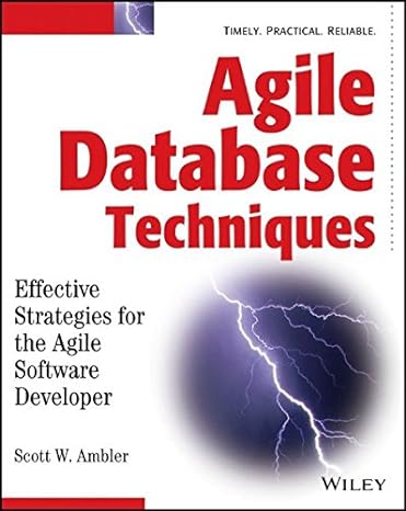 agile database techniques effective strategies for the agile software developer 1st edition scott ambler