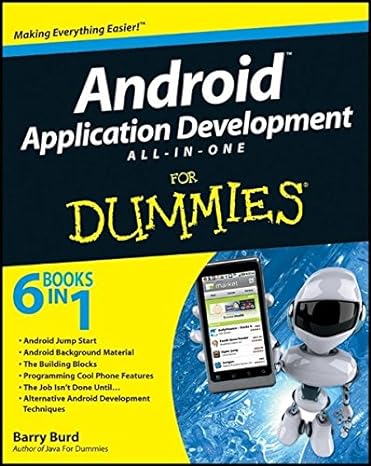 android application development all in one for dummies 1st edition barry a burd 1118027701, 978-1118027707