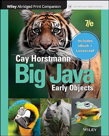 big java early objects 7e abridged print companion with wiley e text reg card set 7th edition cay s horstmann