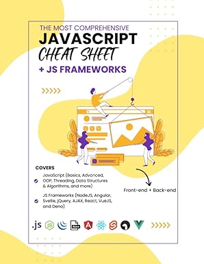 the most comprehensive javascript cheat sheet + js frameworks laminated edition front end and back end covers