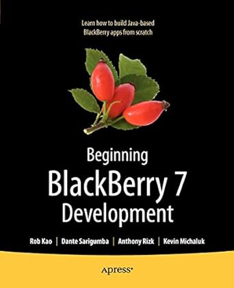 beginning blackberry 7 development 1st edition anthony rizk ,kevin michaluk ,rob kao ,dante sarigumba