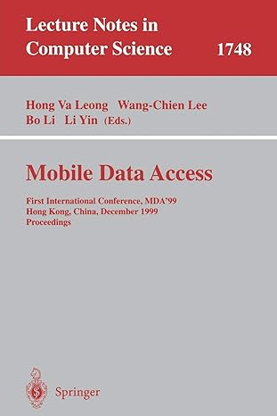 mobile data access first international conference mda 99 hong kong china december  17 1999 proceedings 1999