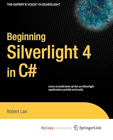 beginning silverlight 4 in c# 3rd edition robert lair 1430272791, 978-1430272793