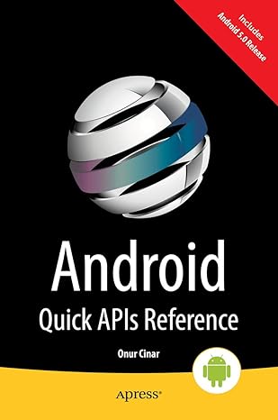 android quick apis reference 1st edition onur cinar 1484205243, 978-1484205242