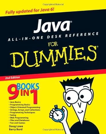 java all in one desk reference for dummies 2nd edition doug lowe ,barry a. burd 0470124512, 978-0470124512