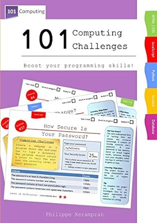 101 computing challenges 1st edition philippe kerampran 1291918086, 978-1291918083