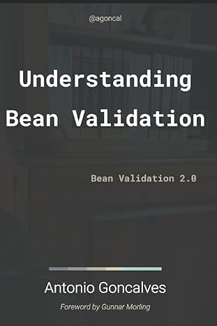 understanding bean validation 2 0 bean validation 1st edition antonio goncalves 1980399026, 978-1980399025