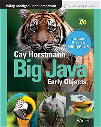 big java early objects 7e wileyplus nextgen card with loose leaf print companion set 2 semesters 7th edition