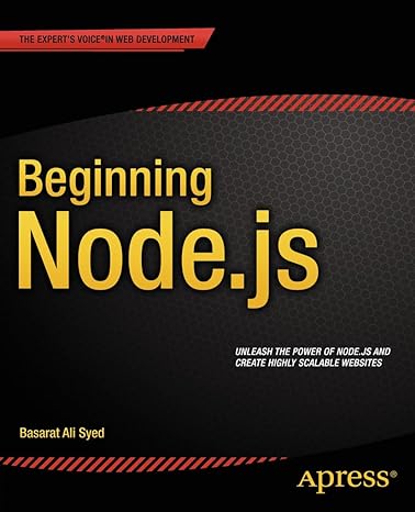 beginning node js 1st edition basarat syed 1484201884, 978-1484201886