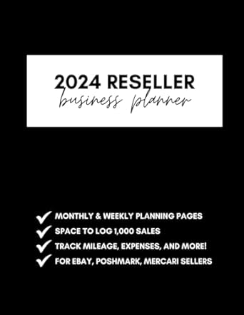 2024 reseller business planner monthly and weekly pages w/ sales log 1st edition aileen barker b0cr8gd6w9