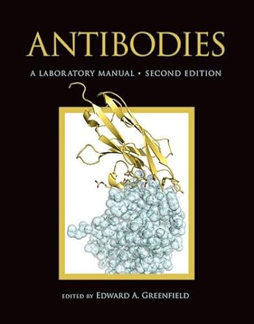 antibodies a laboratory manual 1st edition edward a. greenfield 1936113813, 978-1936113811