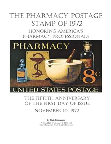 the pharmacy postage stamp of 1972 honoring americas pharmacy professionals the fiftith anniversary of the