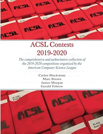 acsl contests 2019 2020 the comprehensive and authoritative collection of the 2019 2020 competitions